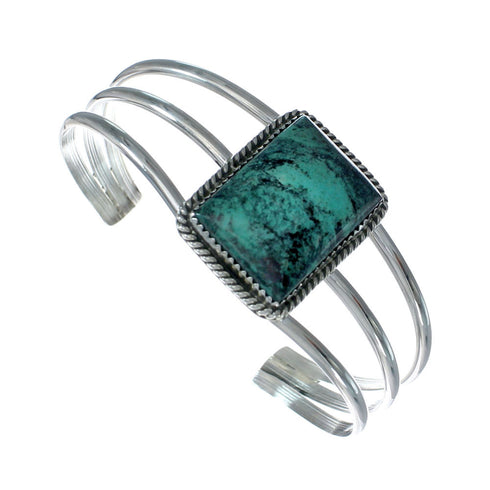 Native American Sterling Silver Navajo Turquoise Cuff Bracelet X10339